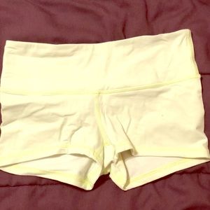 Lululemon neon yellow 4 small shorts
